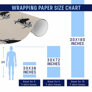 No Kings No Wars No Ice Cat Wrapping Paper Roll Political Humor Gift TS12 Print Your Wear