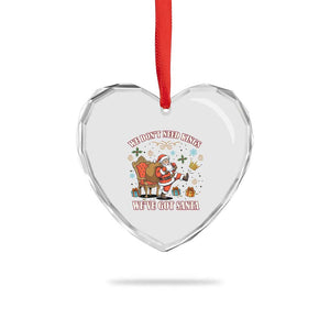 No Kings Only Santa Heart Crystal Glass Ornament Funny Christmas Parody Gift TS12 Print Your Wear