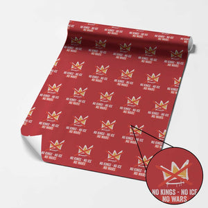 No Kings Protest Wrapping Paper Roll No Kings No Ice No Wars Anti Monarchy Statement TS11 Red Print Your Wear