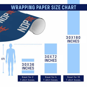 No Kings Protest Nope Funny Political Satire Wrapping Paper Roll TS11 Print Your Wear