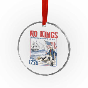 No Kings Since 1776 George Washington Crystal Glass Ornament Political Humor Gift TS12 Print Your Wear