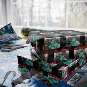 No Kings Wrapping Paper Roll Statue of Liberty Selfie Freedom TS14 Black Print Your Wear