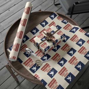 No One Wants To Fight For Israel Dove Wrapping Paper Roll Peace Freedom Supporter Anti War TS02 Beige Print Your Wear