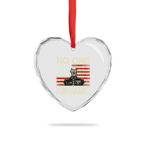 No One Wants To Fight For Israel Heart Crystal Glass Ornament America First Anti War Marine Veteran TS14 Print Your Wear