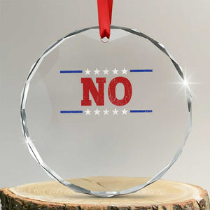 No Protest Patriotic Crystal Glass Ornament Red White Blue Freedom Political Satire TS02 Transparent Glass 3'' Circle Print Your Wear