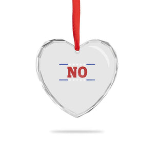 No Protest Patriotic Heart Crystal Glass Ornament Red White Blue Freedom Political Satire TS02 Print Your Wear