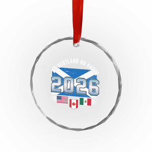 No Scotland No Party 2026 North American Football Tournament Crystal Glass Ornament Game Day Soccer Fans