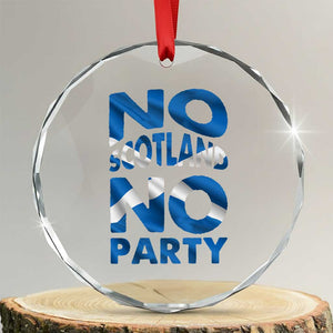 No Scotland No Party Scottish Crystal Glass Ornament Retro Scottish Banner Fan Scotland Flag