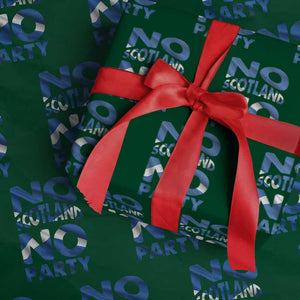 No Scotland No Party Scottish Wrapping Paper Roll Retro Scottish Banner Fan Scotland Flag