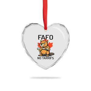 No Tariffs Canada Heart Crystal Glass Ornament Never 51st State Canadian Beaver TS02 Print Your Wear