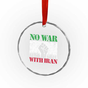 No War With Iran Crystal Glass Ornament Free Iran Peace Seeker Gift TS12 Print Your Wear