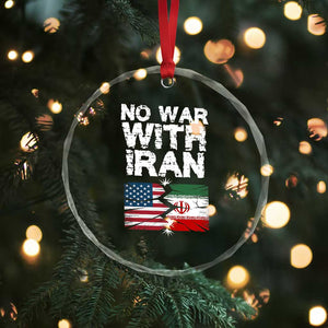 No War With Iran Crystal Glass Ornament Support Iranian People Peace TS12 Print Your Wear
