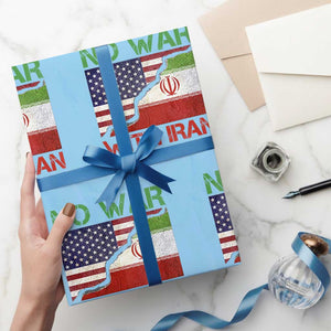 No War With Iran Wrapping Paper Roll Middle East Freedom TS12 Light Blue Print Your Wear
