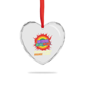 No Wars No Ice No Kings Retro Rainbow Heart Crystal Glass Ornament Remove Nasty Orange Stains Protest Political Satire TS02 Print Your Wear