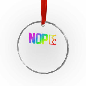 Nope No Kings Graphic Crystal Glass Ornament Humorous Political Gift TS12 Print Your Wear