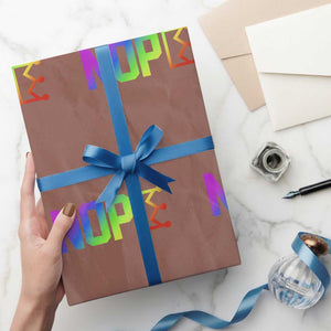 Nope No Kings Graphic Wrapping Paper Roll Humorous Political Gift TS12 Mocha Print Your Wear