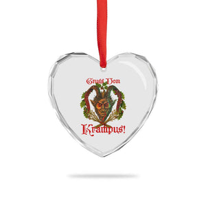 Nordic Christmas Krampus Heart Crystal Glass Ornament Gruss Vom Krampus Pagan Yule Xmas TS11 Print Your Wear