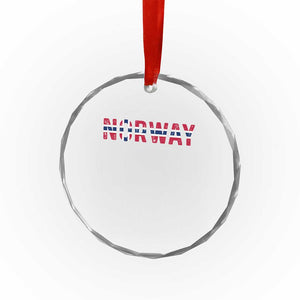 Norge Norway Norwegian Flag Crystal Glass Ornament