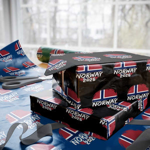 Norway 2026 Soccer Football Fan Norwegian Flag Wrapping Paper Roll