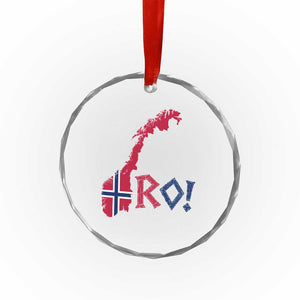 Norway Flag Country Map Patriotic Ro Ro Chant Crystal Glass Ornament Norwegian Viking Row Soccer Supporter Football Fans