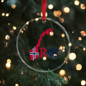 Norway Flag Country Map Patriotic Ro Ro Chant Crystal Glass Ornament Norwegian Viking Row Soccer Supporter Football Fans