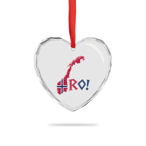 Norway Flag Country Map Patriotic Ro Ro Chant Heart Crystal Glass Ornament Norwegian Viking Row Soccer Supporter Football Fans