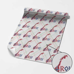 Norway Flag Country Map Patriotic Ro Ro Chant Wrapping Paper Roll Norwegian Viking Row Soccer Supporter Football Fans