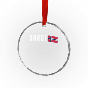 Norway Norge Norwegian Flag Graphic Crystal Glass Ornament TS14 Print Your Wear