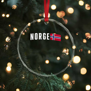 Norway Norge Norwegian Flag Graphic Crystal Glass Ornament TS14 Print Your Wear