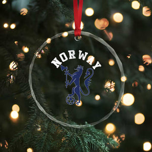 Norway Norwegian Lion Athletic Sports Jersey Style Crystal Glass Ornament