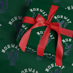 Norway Norwegian Lion Athletic Sports Jersey Style Wrapping Paper Roll