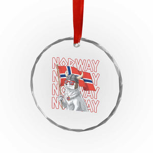 Norwegian Forest Cat Norway Flag Norge Pride Crystal Glass Ornament TS14 Print Your Wear