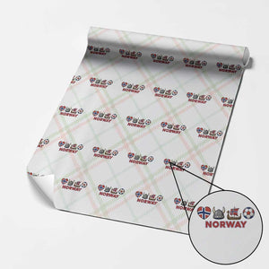 Norwegian Pride Wrapping Paper Roll Norway Soccer Football Supporter Gift TS12 Christmas Plaid Print Your Wear