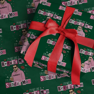 Not A Regular Mom I'm A Sandler Mom Wrapping Paper Roll Retro Movie Actor Adam Fan TS10 Green Print Your Wear
