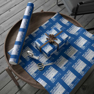 Not All Those Who Wander Are Lost Nihilist Penguin Wrapping Paper Roll Existential Deep Emotional Meme Deep Thinkers TS02 Blue Print Your Wear