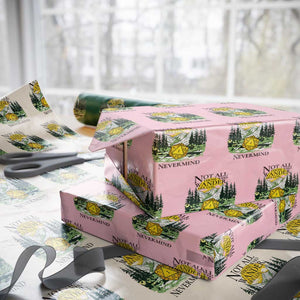 Not All Those Who Wander Are Lost RPG Gamers Wrapping Paper Roll Funny Dice Nevermind Adventurers TS02 Light Pink Print Your Wear