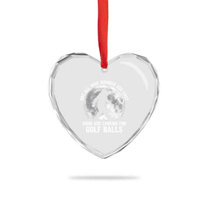 Not All Who Wander Are Lost Bigfoot Looking For Golf Balls Heart Crystal Glass Ornament Vintage Golfs Lover Sasquatch Golfing Full Moon TS10 Print Your Wear
