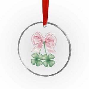 Not Lucky Just Blessed Crystal Glass Ornament Blessed Christian Shamrocks St Patricks Day Coquette TS11 Print Your Wear