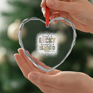 Not Lucky Simply Blessed Heart Crystal Glass Ornament Blessed Christian Shamrocks St Patricks Day TS11 Print Your Wear