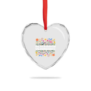 Not My President Subtle Floral Heart Crystal Glass Ornament Not My Voice Values Beliefs TS02 Print Your Wear