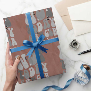 Not Today Melanoma Warrior Skeleton Cancer Fighter Wrapping Paper Roll TS12 Mocha Print Your Wear
