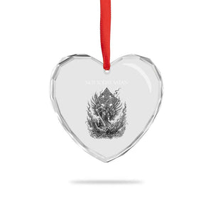 Not Today Satan Heart Crystal Glass Ornament Saint Michael Fights Evil TS12 Print Your Wear