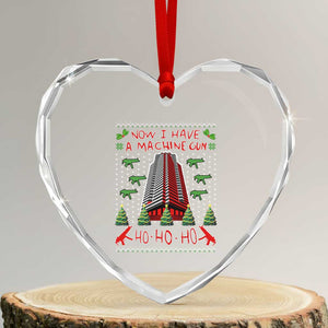 Now I Have A Machine Gun Heart Crystal Glass Ornament Nakatomi Plaza Christmas Party 1988 Ugly Xmas Gift TS10 Transparent Glass 3'' Heart Print Your Wear