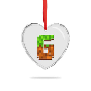 Number 6 Heart Crystal Glass Ornament Game Matching 67 Meme Costume 6th Birthday 6 Years TS10 Print Your Wear