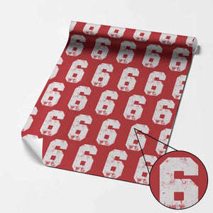 Number 6 Wrapping Paper Roll Matching 67 Meme 6th Birthday 6 Years TS10 Red Print Your Wear