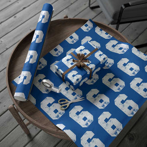 Number 6 Wrapping Paper Roll Matching 67 Meme 6th Birthday 6 Years TS10 Blue Print Your Wear