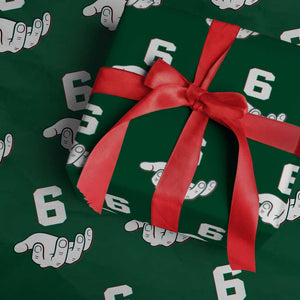 Number 6 Wrapping Paper Roll Matching 67 Meme Costume 6th Birthday 6 Years TS10 Green Print Your Wear