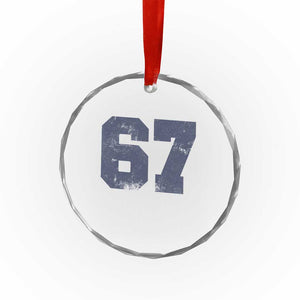 Number 67 Crystal Glass Ornament Numbered Uniform Sports Jersey Team 67th Birthday TS10 Print Your Wear