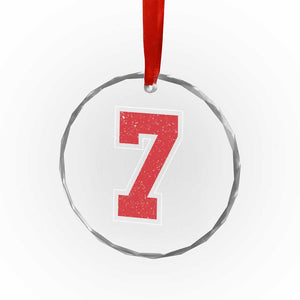 Number 7 Crystal Glass Ornament Fan Varsity Sports Team 67 Jersey Number TS11 Print Your Wear