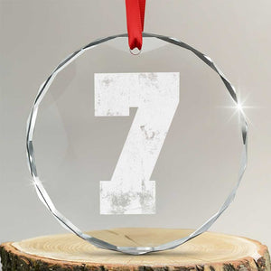 Number 7 Crystal Glass Ornament Matching 67 Meme 7th Birthday 7 Years TS10 Transparent Glass 3'' Circle Print Your Wear